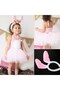Rabbit Costume Set Crown Bow Tie Tail Pink Color - 3