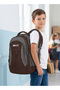Para John School Backpack 14-20" PVC Coating Durable Student Bag with Strong Zipper - 5