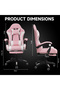 Gaming Chair with Footrest Ergonomic Computer Chair 90°–135° Adjustment Backrest Perfect - 2