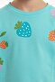 Girl's Crew Neck Drop Shoulder Short Sleeve Printed T-Shirt 25005 - 4