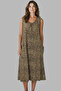 Women's Zero Sleeve Viscose Dress Pajamas 25235-6 Beige