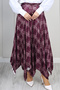 Plaid Asymmetrical Skirt A60689-1 Purple
