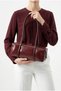 Blom Cylinder Design Baguette Shoulder Bag Claret Red - 3