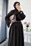 Pinterest High Waist Linen Skirt Set – Bitter Brown - 6