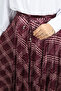 Plaid Asymmetrical Skirt A60689-1 Purple - 2
