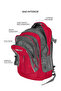 Para John School Backpack 14-20" PVC Coating Durable Student Bag with Strong Zipper - 4