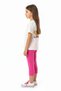 Girl's 2-Piece Capri Tatyli Set Crew Neck Short Sleeve Printed T-Shirt - Elastic Waistband Ka - 2