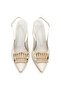 Women's Metal Buckle Detailed Medium Heel Stiletto - 3