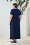 Navy Blue Classic Skirt with Pilikaşe Detail - 6