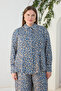 Navy Blue Godeli Patterned Blouse - 2