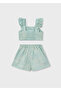 Girl's Shorts Set 4-8 Years Green - 2