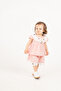 Baby Girl Summer Collared Muslin Set with Lacing - 3
