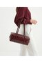 Blom Cylinder Design Baguette Shoulder Bag Claret Red - 4