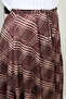 Plaid Asymmetrical Skirt A60689-1 Brown - 2