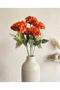 Artificial 7-Branch Boxwood Arrangement with Orange Hydrangea Home Decoration Flower