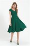 New Season Off-Shoulder Skirt Pleated Crepe Midi Length Women's Dress 31247 - 3