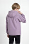 Boy's Plum Lined Water and Windproof Double Zipper Hooded Raincoat & Windbreaker - 5
