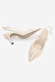 Women's Stiletto Pointed Toe Open Back Hand Knitted Classic Heeled Shoes Reveno Ecru - 7