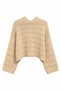 6904 Women's Wide Sleeve Detailed Knitwear Cardigan Camel - 4