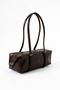 Blom Cylinder Design Baguette Shoulder Bag Brown