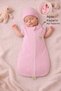 Pink Baby Girl Sleeping Bag 100% Cotton 0-6 Months Zippered Snap Sleeves Seasonal Hat Newborn - 9