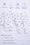Baby Set of 3, 100% Cotton Snap Fastener Bodysuit and Bottoms, Newborn Unisex Baby Set - 2