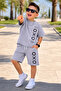 Boy's Oxo Printed Shorts Set Summer Two-Piece Set - 3/12 Years - 31684 - 2