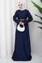 Beli Pensli Belted Denim Dress Dark Blue Hm2896 - 4