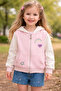 Girl's Heart Printed Hooded Sweatshirt