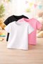 3-Piece Black-White-Pink 98% Cotton Kids T-Shirt T-Shirt - 7
