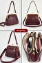 Women's Burgundy 4-Compartment Lined Handbag & Zipper Closure 2-Strap Handbag and Shoulder Bag (24X18 cm) - 2