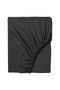 Cotton Satin Black Double Elastic Fitted Sheet - 2
