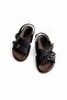 Heaven Black Genuine Leather Sandals