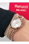 Steel Strap Minimal Case 2 Year Warranty 3 Atm Waterproof Women's Wristwatch + Bracelet Gift - 2
