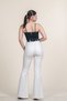 Women's Summer Stone High Waist Spanish Flare Pants with Belt Casual Daily Office Stylish 3950 - 2
