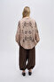 Women's Oversized Kimono with Floral Embroidery and Stone Embellishments