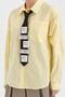 Women's Tie Detailed Comfortable Fit Long Sleeve Design Shirt - 7