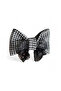 Houndstooth Patterned Lace Detailed Bowknot Hairpin Stylish Women's Hair Accessory - 2