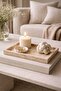 Travertine Tray Set of 2 17X32 cm Natural Stone Decorative Organizer - 5