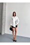 بلوزة نسائية بياقة مزدوجة وربطة جانبية - 2