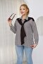 Plus Size Shirt with Scarf Detail on the Shoulder - 6