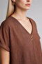Regular Fit V-Neck Wrinkled Textured Short Sleeve T-Shirt H1173Ax26Sp - 5