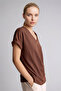 Regular Fit V-Neck Wrinkled Textured Short Sleeve T-Shirt H1173Ax26Sp - 4