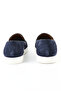 Genuine Suede Leather Navy Blue Knitted Detailed Loafer Men's Shoes - 4657 - 4
