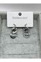 Steel Stone Geometric Dangle Hoop Earrings - 2