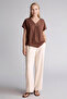 Regular Fit V-Neck Wrinkled Textured Short Sleeve T-Shirt H1173Ax26Sp - 2