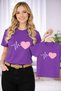 Mother Unisex Kids Combination Oversize T-Shirt Twin T-Shirt Mother Child Heart Printed Single Price