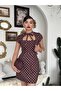 Polka Dot Bow Detailed Mini Dress - 6