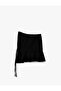 High Waist Ruffled Mini Pareo Skirt with Gathered Detail - 3