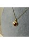 Brown Cream Color Stone Steel Necklace